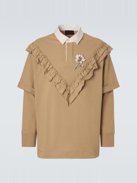 Simone Rocha Ruffled cotton polo shirt