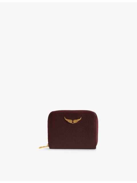 Zadig & Voltaire ZV mini logo-plaque leather coin purse