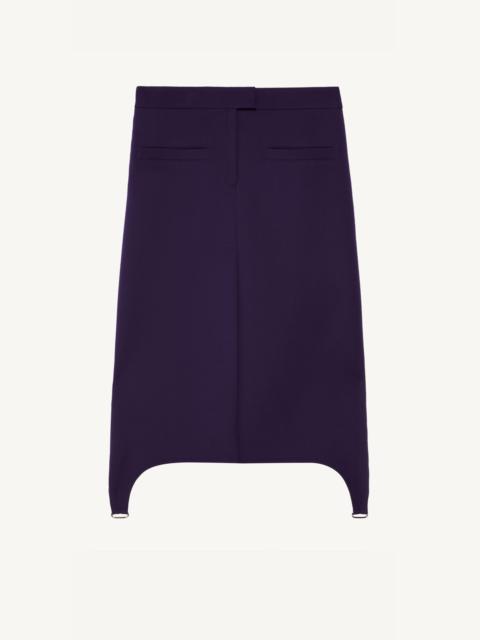 courrèges LONG SUSPENDERS TWILL SKIRT