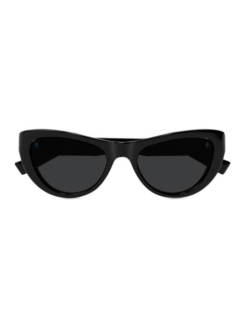 SAINT LAURENT Women's Script 53MM Cat-Eye Sunglasses - Black Dark Grey