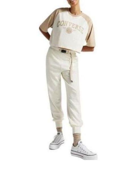 Converse (WMNS) Converse Retro Cropped T-Shirt 'Egret' 10026050-A02