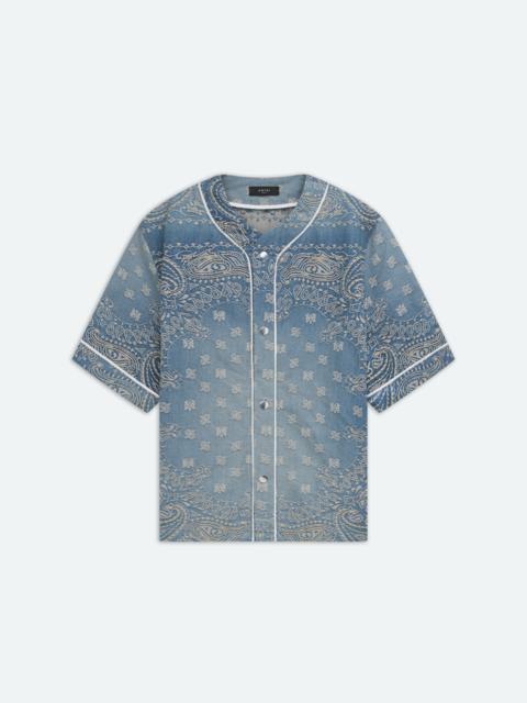 AMIRI BANDANA JACQUARD BASEBALL SHIRT