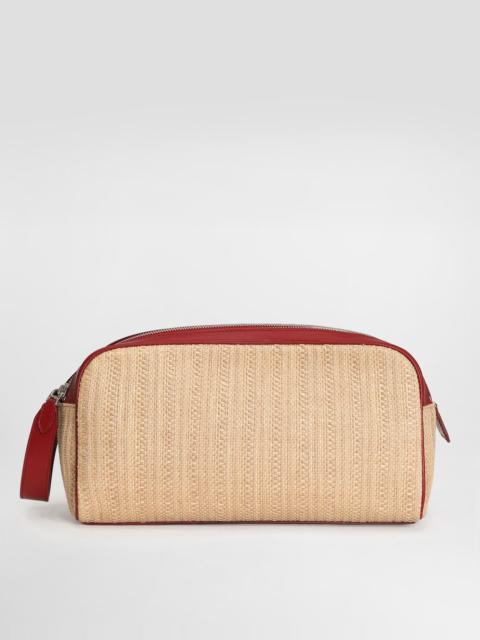 Dolce & Gabbana Essenza toiletry bag in raffia