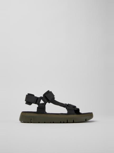 CAMPER Oruga Black leather sandals for men