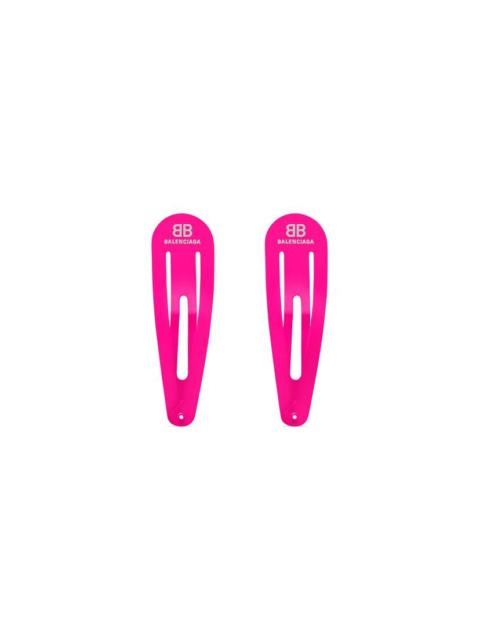 BALENCIAGA Women's Holli Xxl Clip Set in Fluo Pink
