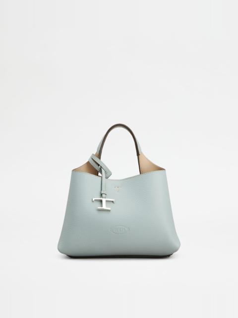 Tod's BAG IN LEATHER MICRO - LIGHT BLUE, NATURAL