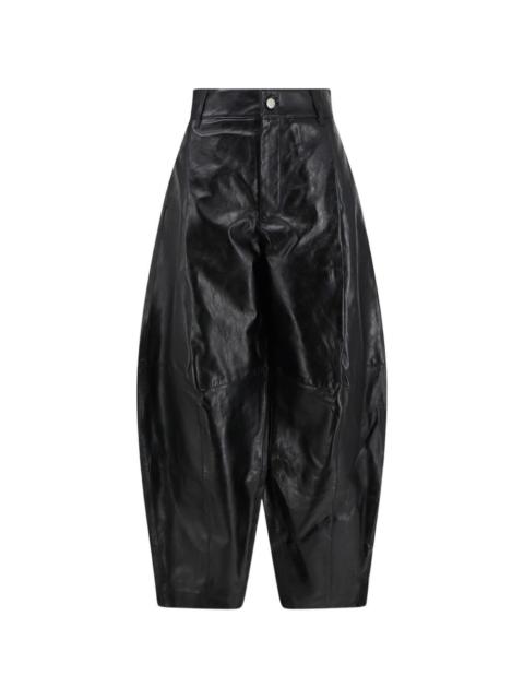 soeur Julien pleated leather trousers
