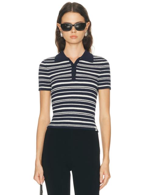 SIMKHAI Averie Knit Polo Top