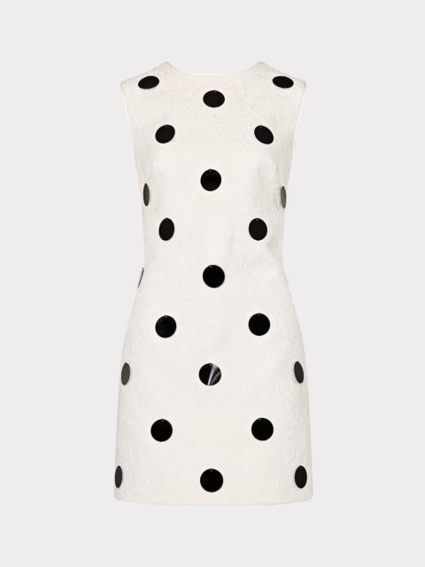 MILLY Ivette Polka Dot Pailette Mini Dress