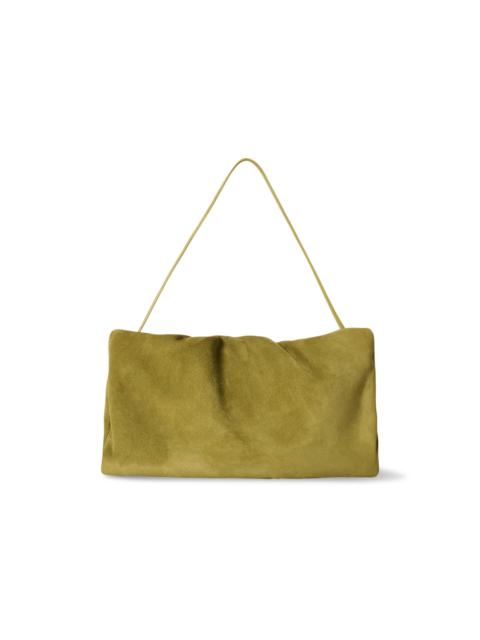 The Row XL Bourse Suede Bag green