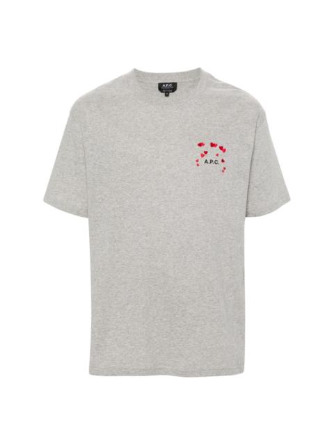 A.P.C. logo-print cotton T-shirt