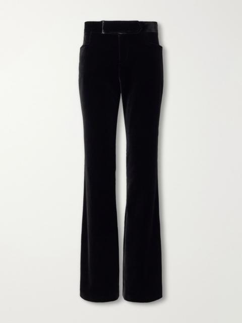 Balmain Velvet straight-leg pants Black