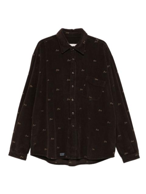 ERL corduroy logo-embroidered shirt jacket