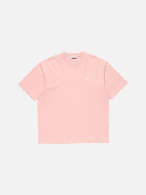 Acne Studios Jersey t-shirt with logo - Faded pink