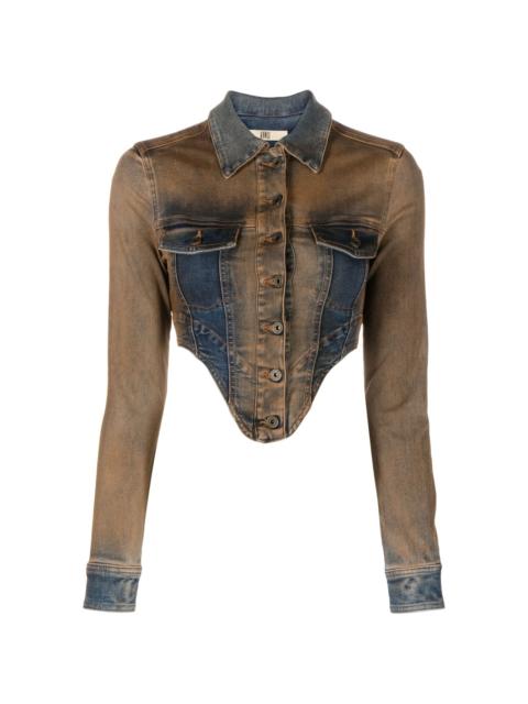 KNWLS Harley cropped denim jacket