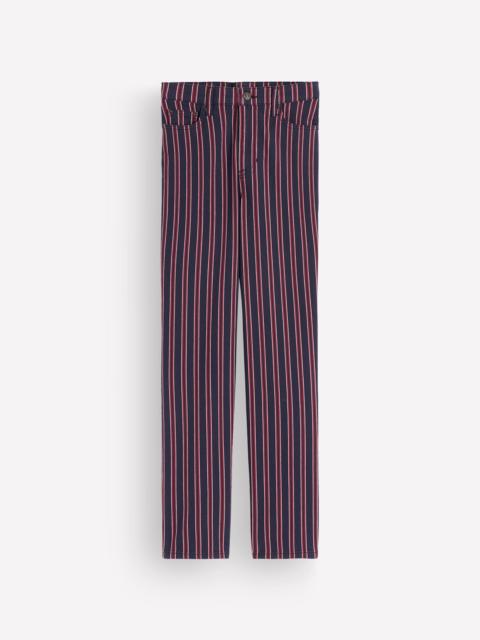 BODEN High Rise Straight Jeans-Navy Red Stripe