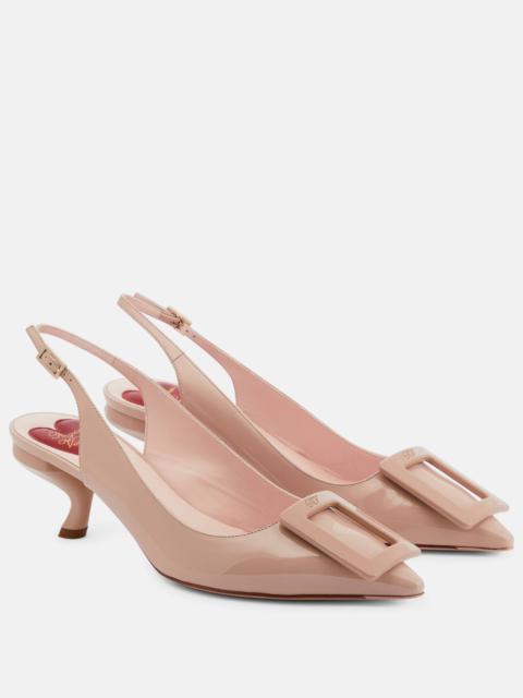 Roger Vivier Virgule leather slingback pumps