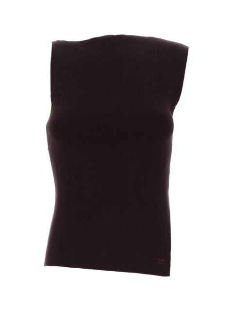 courrèges Aubergine viscose blend tank top