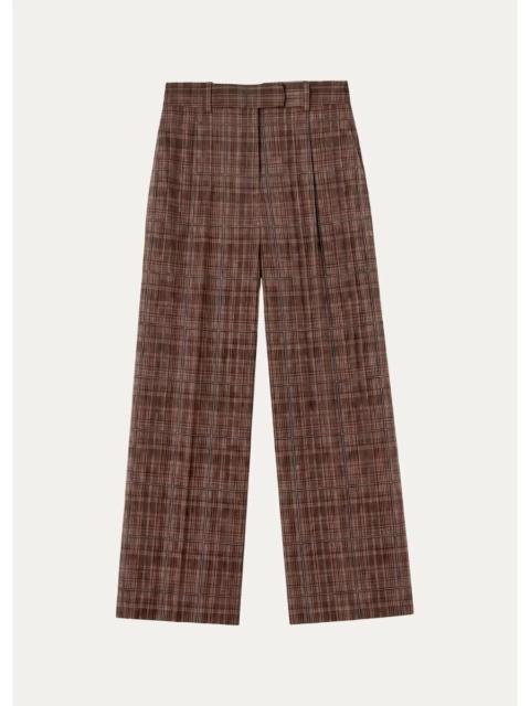 OFFICINE GÉNÉRALE Checked Wide-Leg Pants