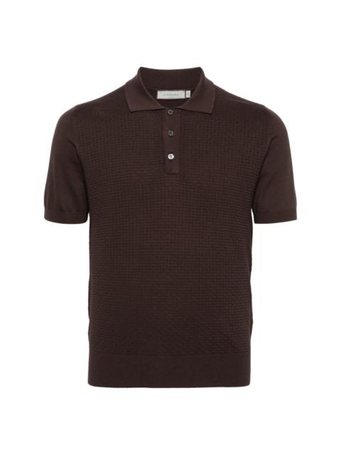 Canali fine-knit cotton polo shirt