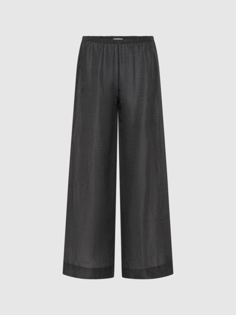 ST. AGNI Woven Check Relaxed Pants - Iron Glaze