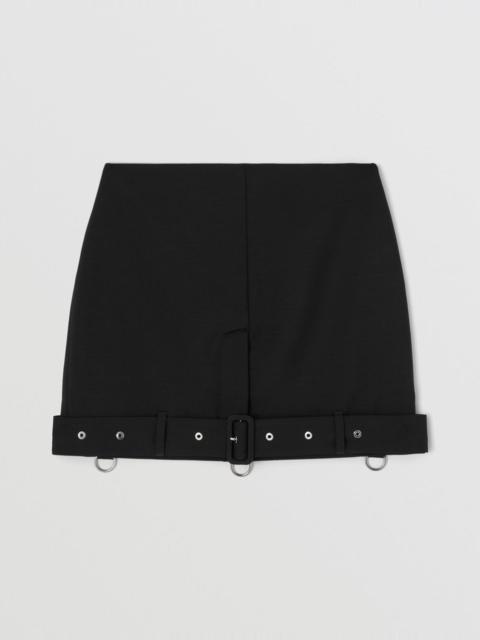 Burberry Mohair Wool Reconstrcted Mini Skirt
