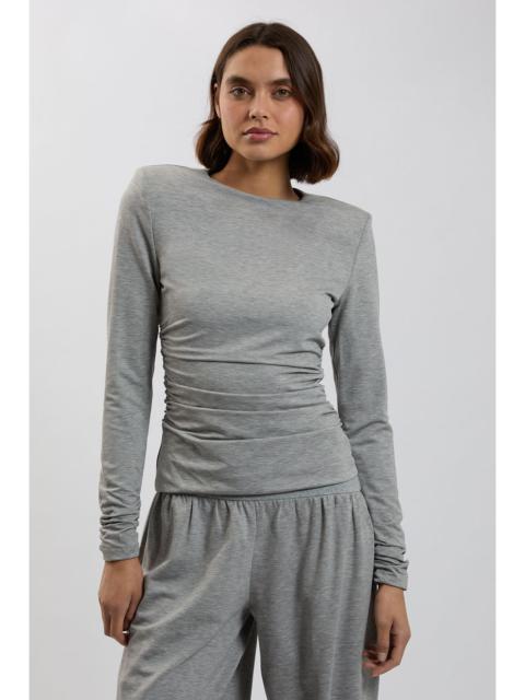 KAREN MILLEN Strong Shoulder Viscose Jersey Top