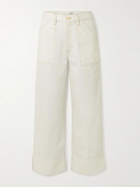 FRAME The Utility high-rise straight-leg jeans White