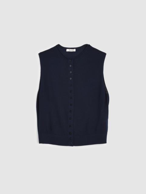 Madewell Button-Front Sleeveless Cardigan