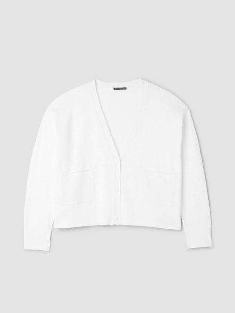 EILEEN FISHER Organic Linen Cotton Slub Slouchy Cardigan