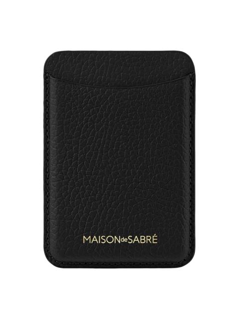 MAISON de SABRÉ Leather MagSafe Wallet - Black Caviar
