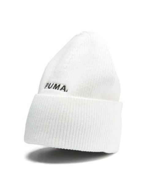 PUMA (WMNS) PUMA Classic Hybrid Fit Trend Ribbed Beanie 'White Black' 022350-02