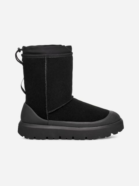 UGG ® Classic Short Weather Hybrid Suede/Waterproof Classic Boots in Black/Black