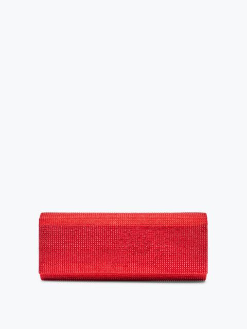 RENE CAOVILLA Zafira Red Clutch With All-Over Crystals