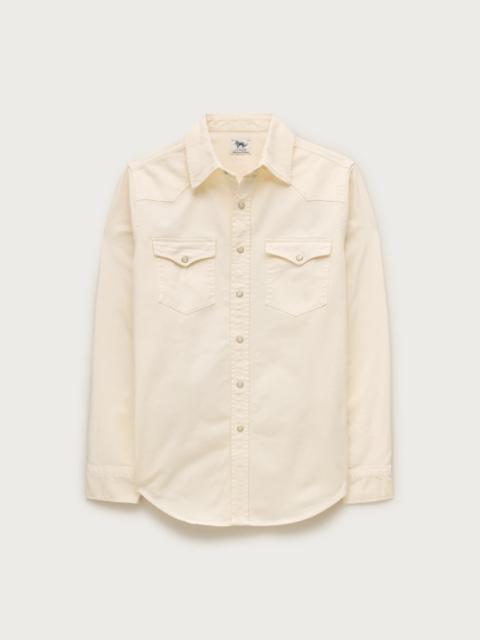 J.CREW Midweight denim western shirt in ecru
