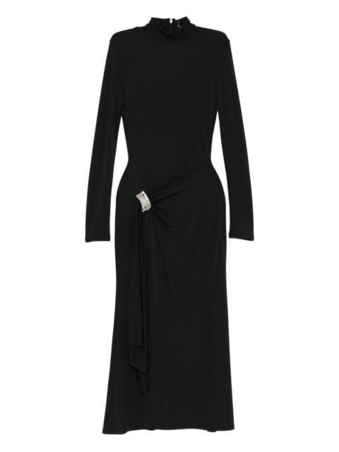 David Koma embellished draped midi dress