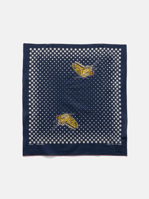 Kapital Fastcolor Selvedge Bandana (Coco Swallowtail) Navy