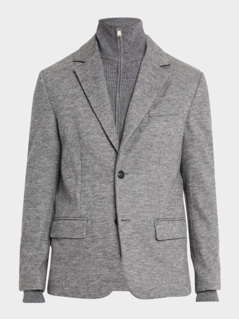 SIMKHAI Men's Tristen Single-Breasted Wool Blazer