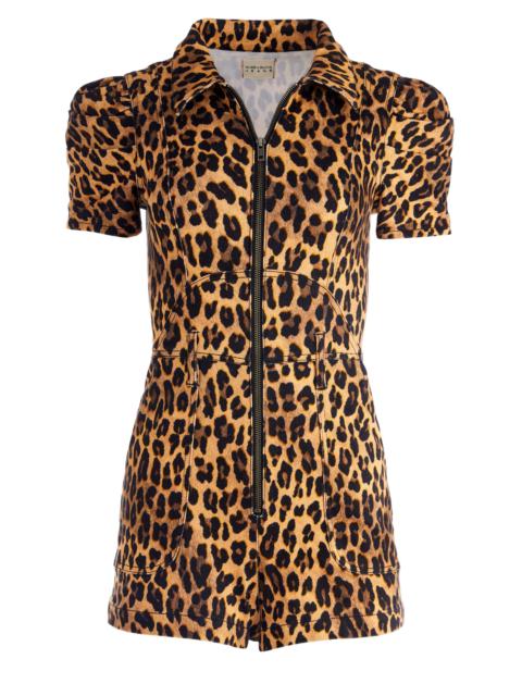 Alice + Olivia GORGEOUS ROMPER WITH PUFF SLEEVES