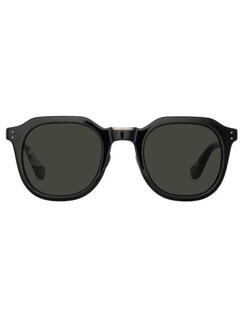 FLETCHER ANGULAR SUNGLASSES IN BLACK AND GREY