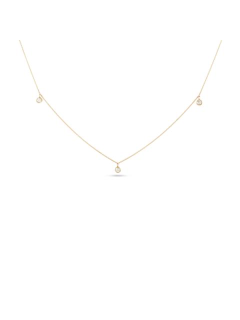 STONE AND STRAND Three Diamond Choker Necklace