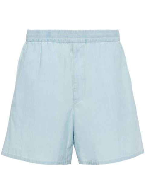 Prada triangle-patch elasticated-waist shorts