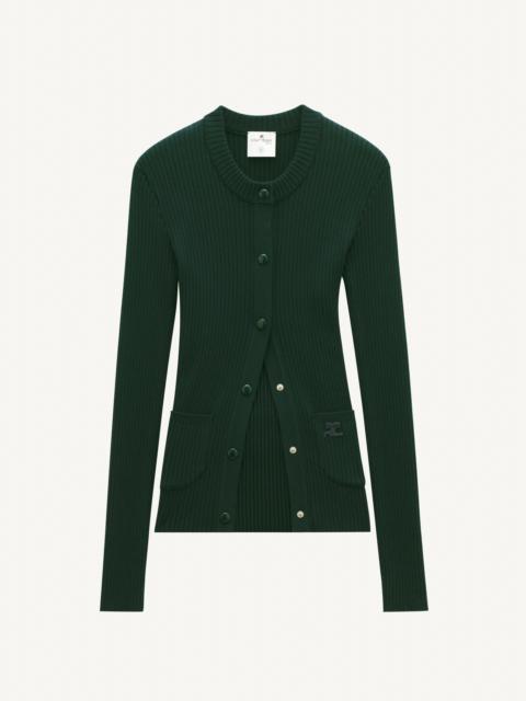 courrèges LONG SLEEVES CARDIGAN VEST