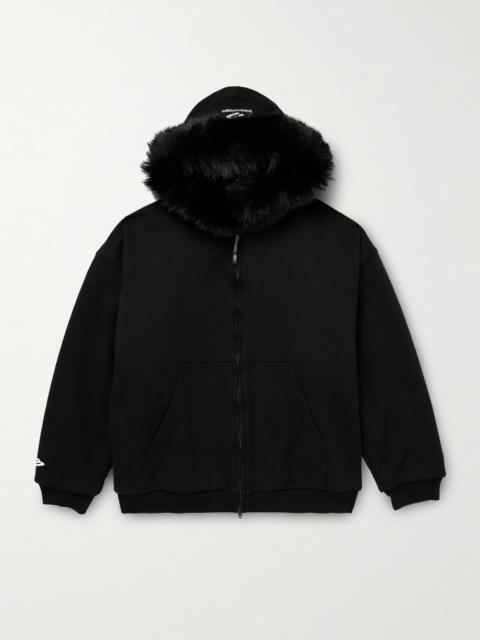 BALENCIAGA Plush-Lined Cotton-Jersey Hoodie