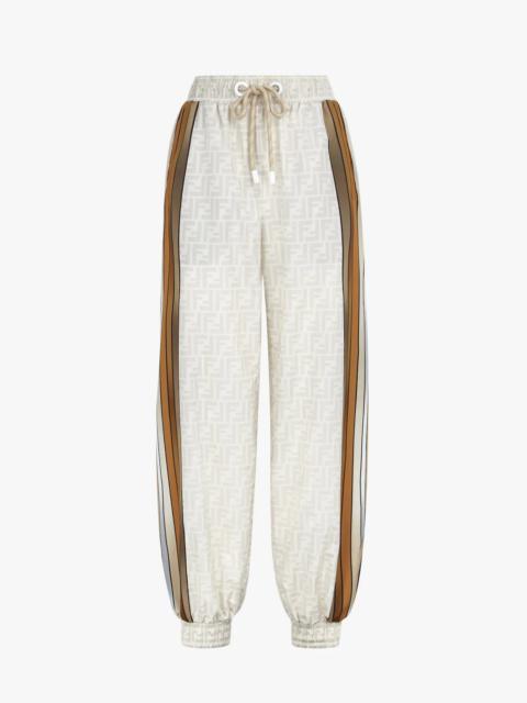 FENDI White nylon pants