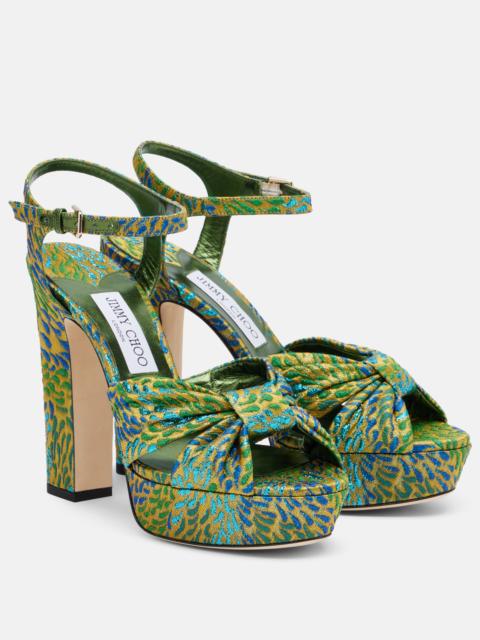 JIMMY CHOO Heloise brocade platform sandals