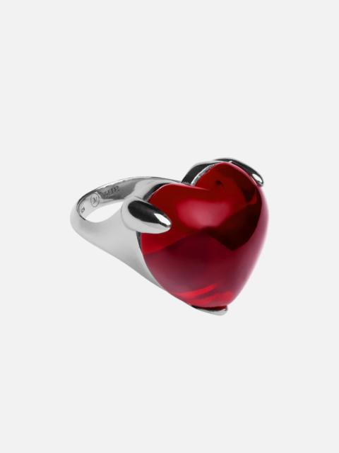 AMI Paris Single Red Heart Ring