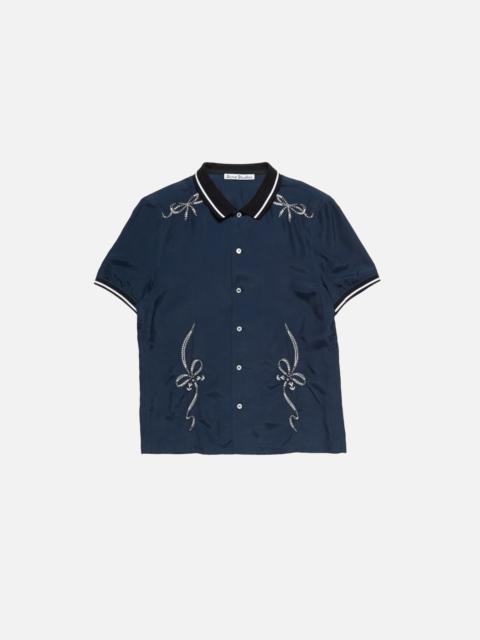 Acne Studios Embroidered button-up - Navy