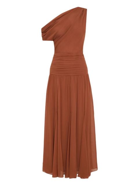 NICHOLAS Reece one-shoulder pleated midi dress