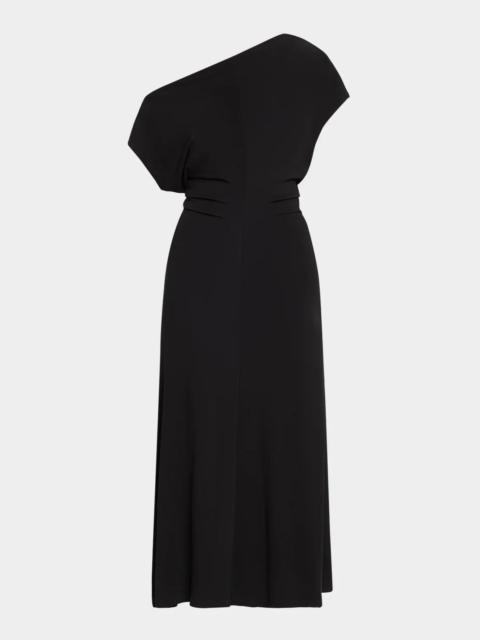 Vince Matte Jersey Off-Shoulder Midi Dress
